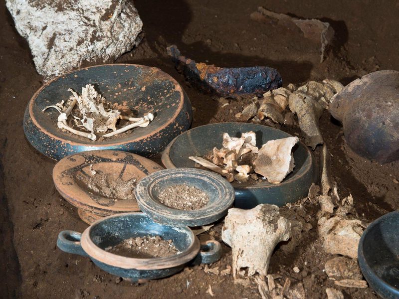 ‘The Tomb of the Athlete’ includes four bodies, a coin, offerings of chicken, rabbit and lamb and strigils, the symbol of Roman sportsmenRead more: https://www.smithsonianmag.com/smart-news/construction-workers-find-rare-intact-tomb-rome-180969247/#49AkMEfdgbeVZkRc.99Give the gift of Smithsonian magazine for only $12! http://bit.ly/1cGUiGvFollow us: @SmithsonianMag on Twitter