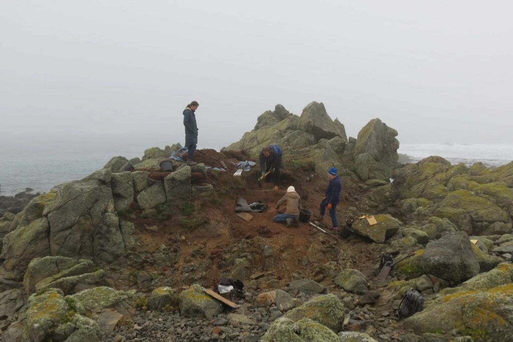 The human remains appear to have been buried several hundred years ago on the islet of Chapelle Dom Hue.