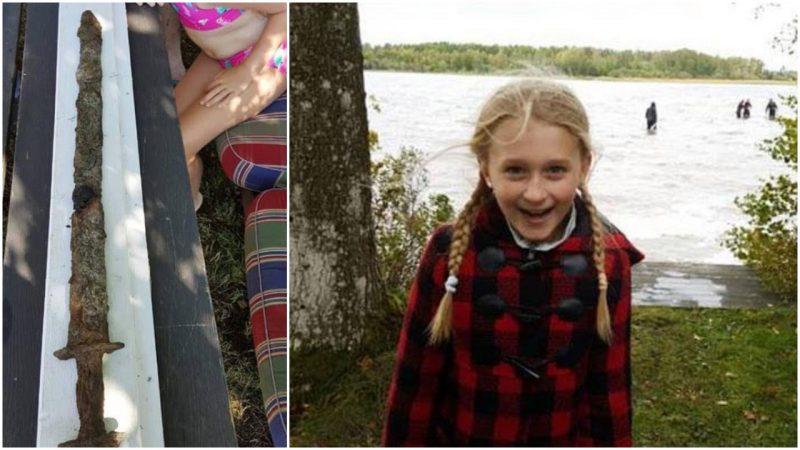 Eight-year-old Swedish-American girl pulls pre-Viking era sword from lake