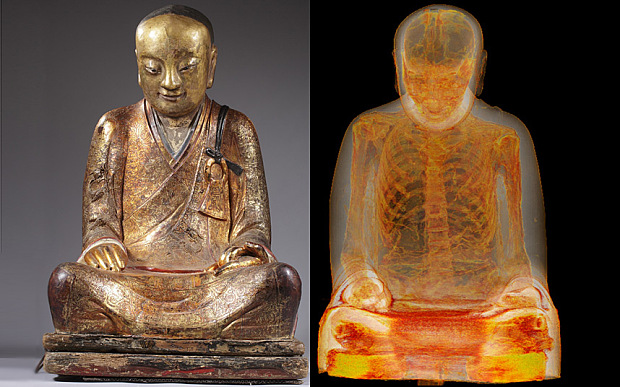 Mummy Found Hiding Inside Ancient Buddha Statue