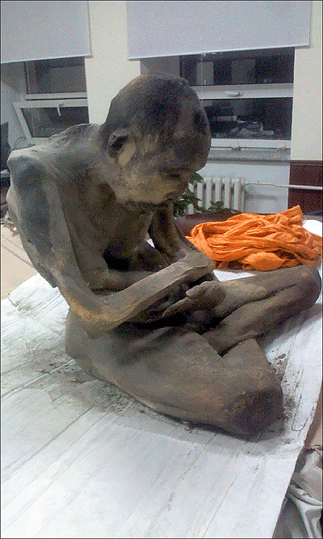 It was not uncommon for monks to practise self-mummification but to find a mummified monk inside a statue is really extraordinary,