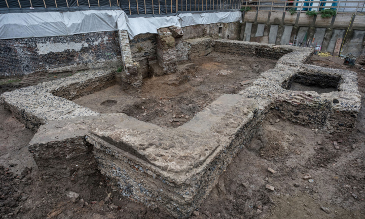 archaeologists discovered a Roman-era structure with mysterious niches near a Protestant church in Cologne, Germany.