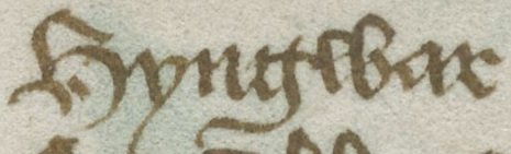 “Hyngwar”, Ivar’s name as it appears in Harley MS 2278, a 15th century Middle English manuscript.