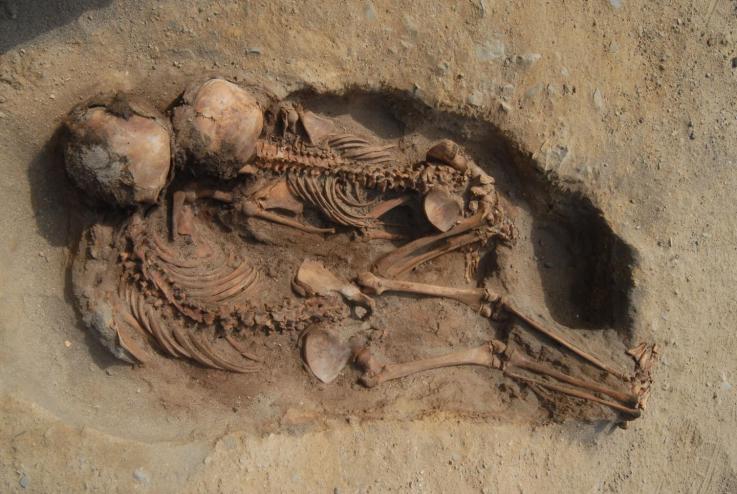 Skeletons at the sacrifice site showed evidence to suggest their chests had been cut open and their hearts removed.