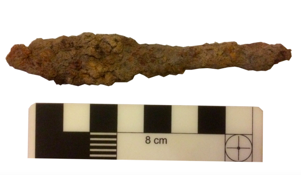 A fragment of an arrow head was unearthed at the Viking camp (PA)