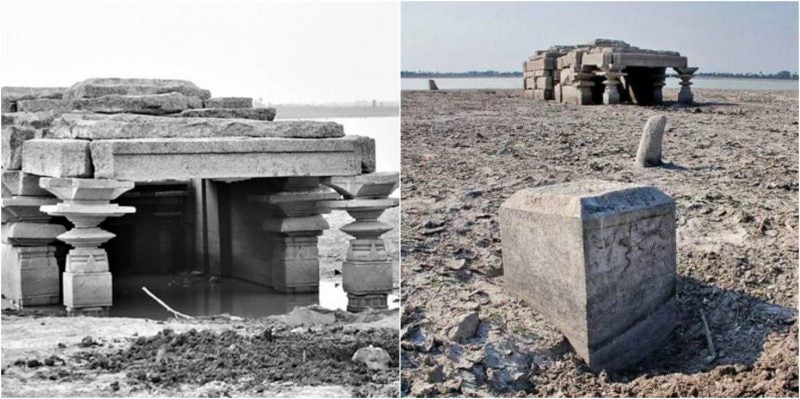 Ancient Indian Temple Finally Uncovered After Decades of Being Submerged in Reservoir