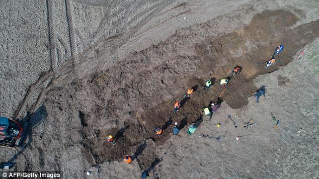 Bluetooth, a Viking-born king turned his back on old Norse religion, but was forced to flee to Pomerania after a rebellion led by his son Sven Gabelbart. This aerial shot, taken by a drone, shows archaeologists searching for more treasure