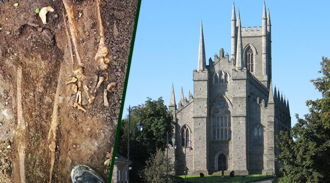 Remains of medieval child found with other skeletons just yards from St Patrick’s grave in Northern Ireland