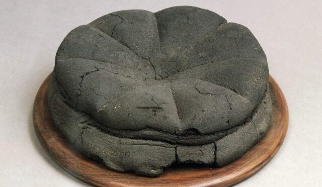 2000-year-old preserved loaf of bread found in the ruins of Pompeii