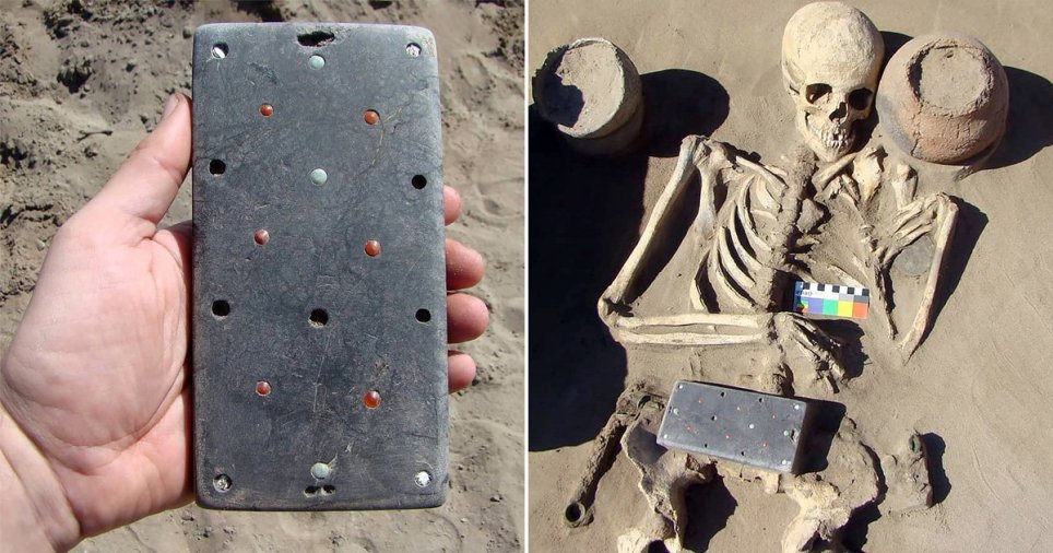 Archaeologists find ancient skeleton buried with ‘2,100 year old iPhone’