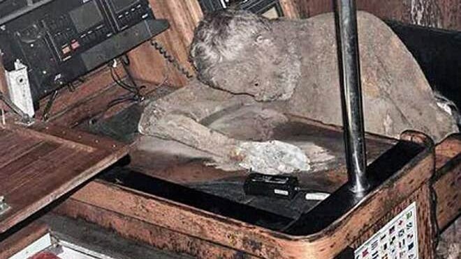 Moment horrified sailor finds mummified remains of German adventurer on stricken yacht