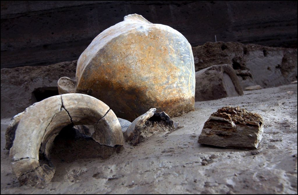 Pompeii was buried in ash in A.D. 79 in the cataclysmic eruption of Mount Vesuvius