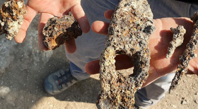 1,400-year-old Byzantine Hammer and Nails Discovered in Ancient Jewish Village of Usha