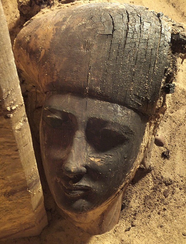 The wooden sarcophagus was found at the necropolis of Qubbet el-Hawa in Aswan, Egypt