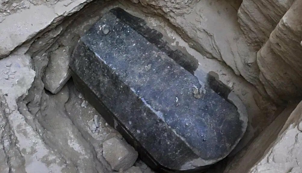 The sarcophagus was uncovered five metres beneath the surface of the land.