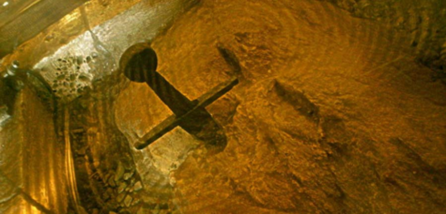 Real-Life Excalibur Found Underwater In Bosnia – Medieval Sword In Stone Pulled Out
