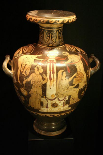 Example of an (ornate) 4 th century BC Greek hydria.