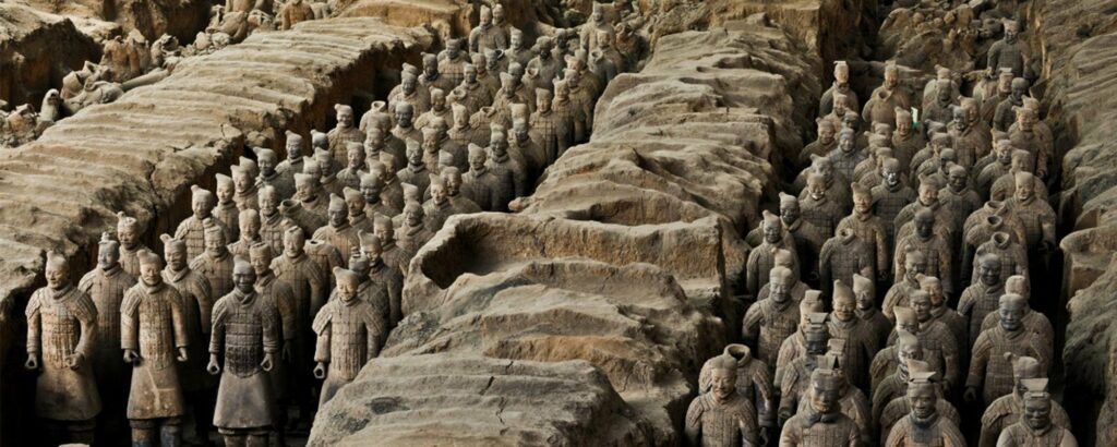 Farmer Digging a well find the Terracotta Army of Emperor Qin Shi Huang in China
