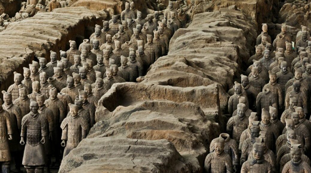 Farmer Digging a well find the Terracotta Army of Emperor Qin Shi Huang in China