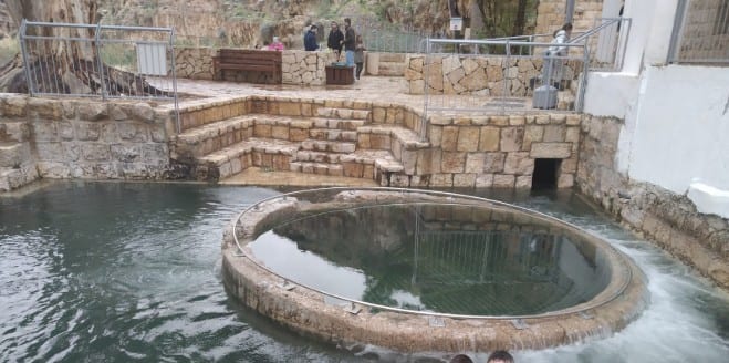 Due to heavy rain: Ritual Temple Baths now fully functional in 2000 years, for the first time.