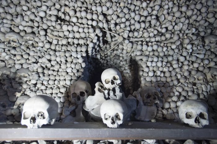 Over 1,000 skeletons discovered during the renovation of Kutná Hora "bone church" in the Czech Republic