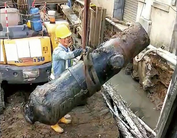 Old cannon found at the Macau construction site