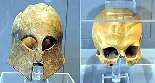 Corinthian Helmet From the Battle of the marathon (490 BC) Found with the Warrior’s Skull Inside