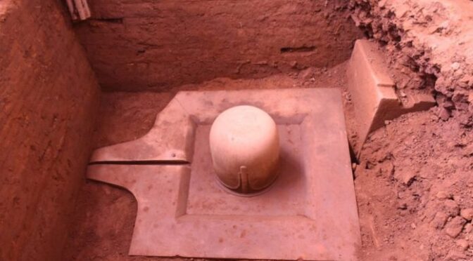 1100-year-old monolithic sandstone Shivling unearthed in Vietnam's Cham temple complex