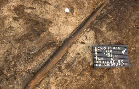 A 300,000-year-old hunting stick capable of killing large animals has been uncovered in Germany.