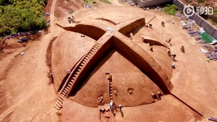 A Mysterious X-Shaped Ancient Tomb has been Excavated in China