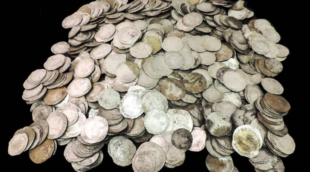 Coins buried during the English Civil War found on the farm