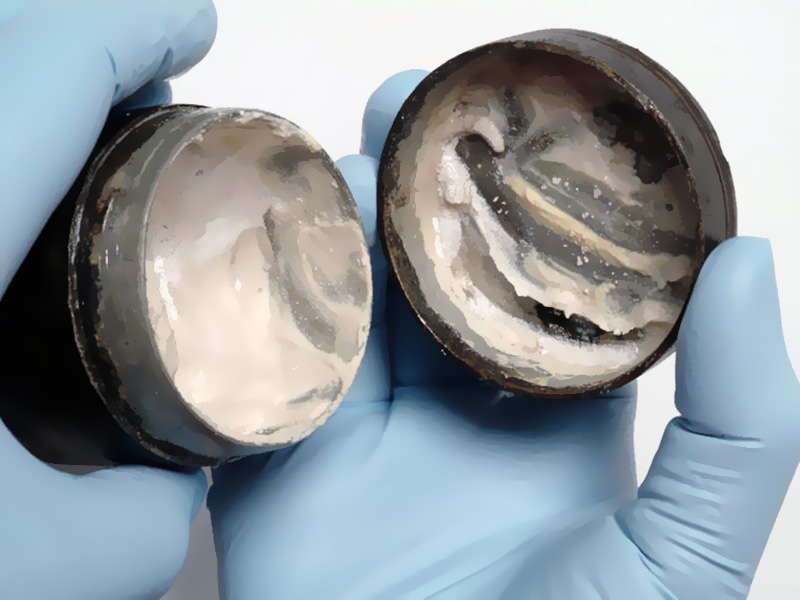 Archaeologists assume that the white cream, found in a well-sealed cylindrical tub, may either be a face cream or a face paint, and the canister was probably buried in a ritual offering, they claim.