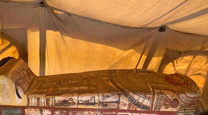 14 Fully Intact and Sealed Coffins Discovered after 2,500 Years in Egypt’s Saqqara