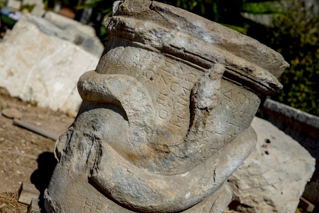 2,000-year-old snake-figure altar unearthed in the ancient city of Patara in southern Turkey