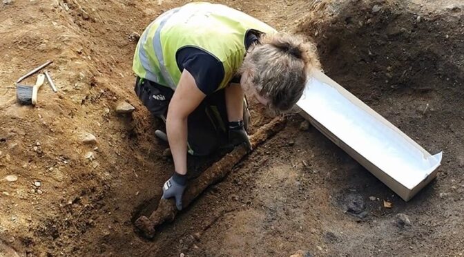 Viking sword found in a grave in central Norway
