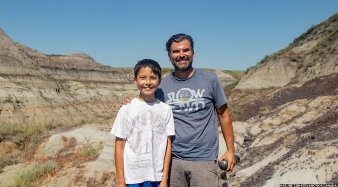 12-year-old boy finds 69 million-year-old dinosaur fossil during a hike with his dad