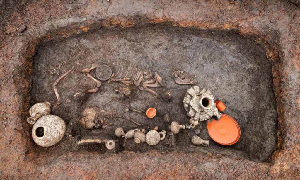 2,000-year-old remains of infant and pet dog uncovered in France