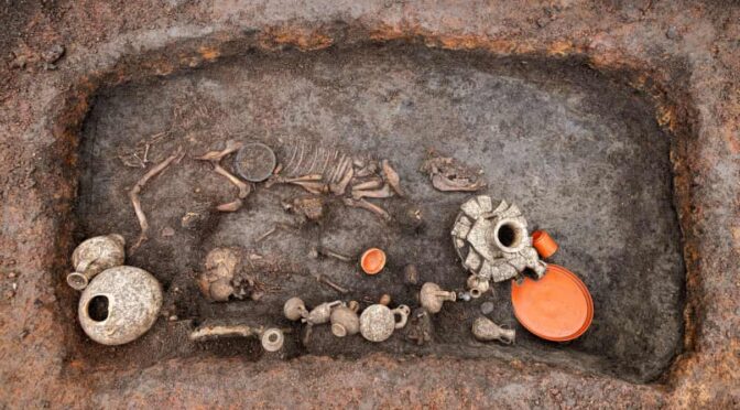 2,000-year-old remains of infant and pet dog uncovered in France