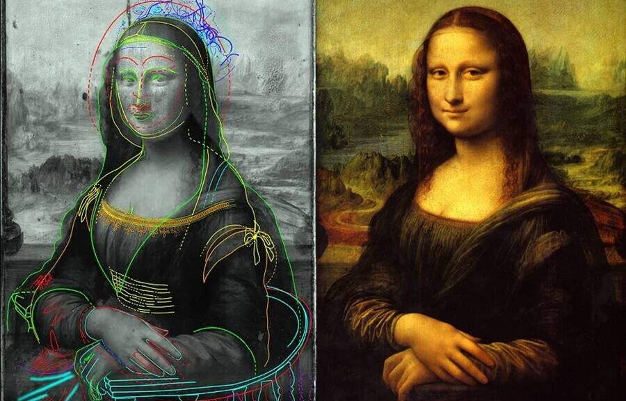 Scientist Finds Hidden Portraits Underneath “Mona Lisa”