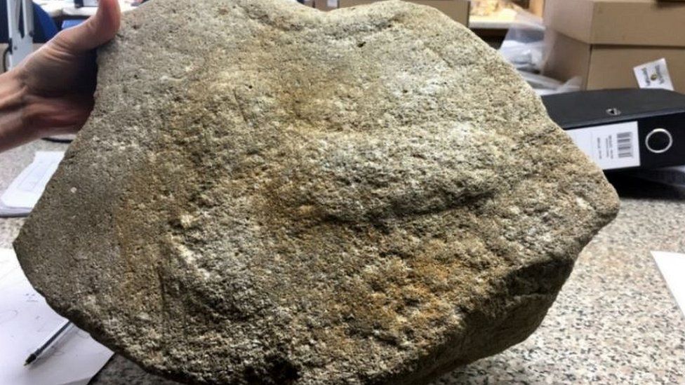 2,000-year-old Roman millstone found with massive penis engraved on it