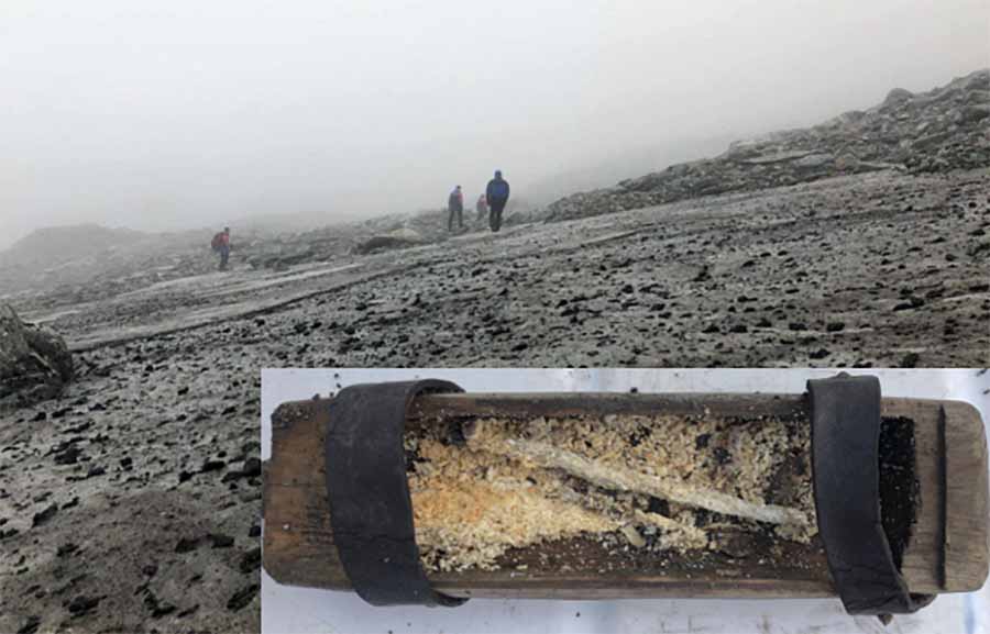 Melting Norwegian glacier releases 500-year-old perfectly preserved wooden box full of candles