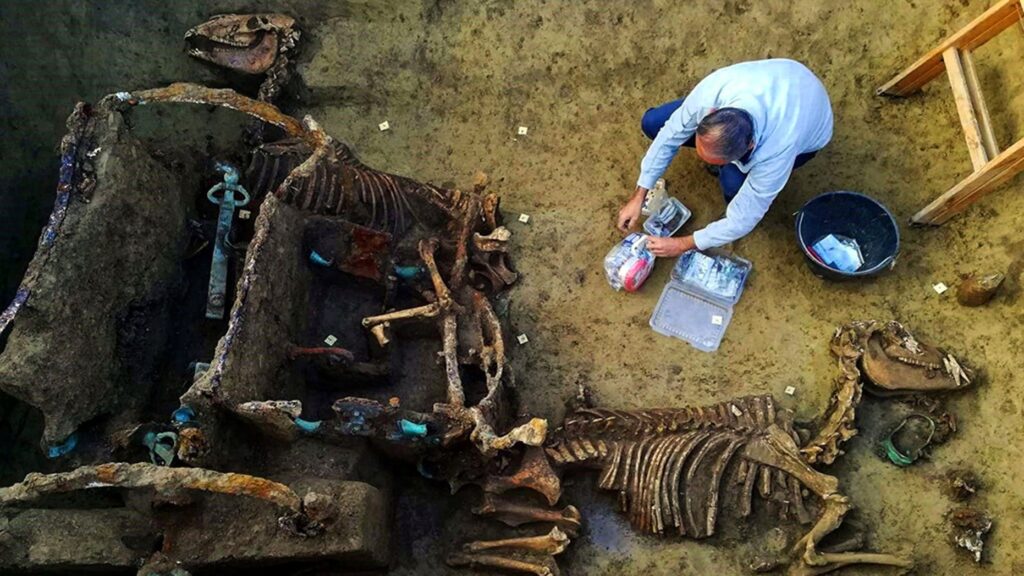 1,800-year-old Roman Chariot with horses found buried in Croatia
