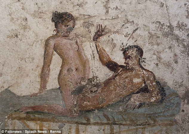 Pornographic Pompeii wall paintings reveal the raunchy services offered in ancient Roman brothels 2,000 years ago