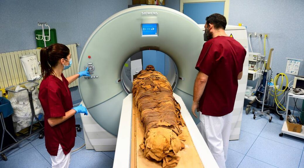 Italian hospital uses CT scan to unveil secrets of an Egyptian mummy