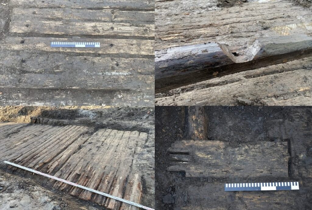 Archaeologists discover the 18th-century wooden road