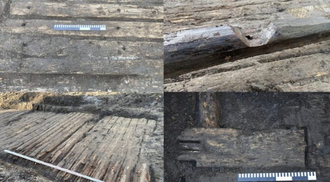 Archaeologists discover the 18th-century wooden road
