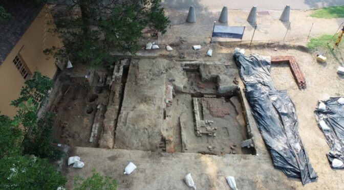 Historic First Baptist Church Original Permanent Structure Discovered During Archaeological Dig