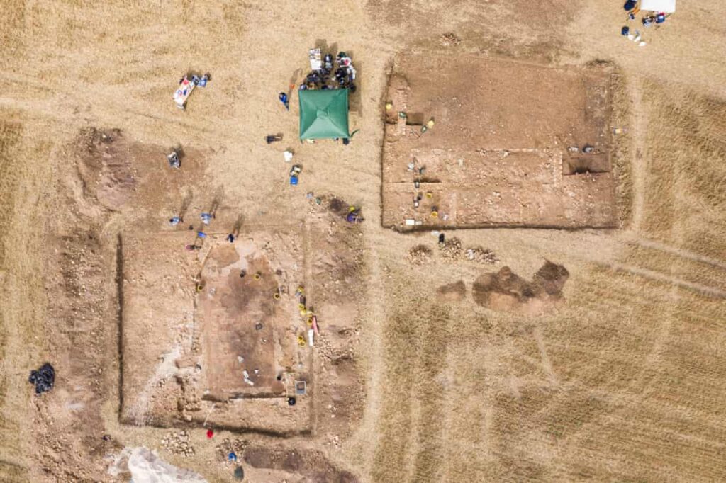 ‘Oh wow’: remarkable Roman mosaic found in Rutland field