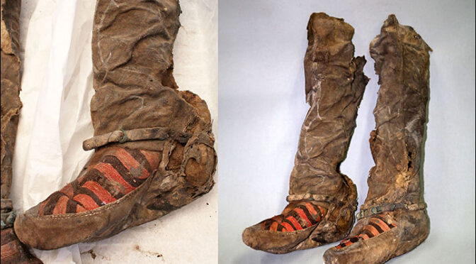 Ancient mummy ‘with 1,100-year-old Adidas boots’ died after she was struck on the head