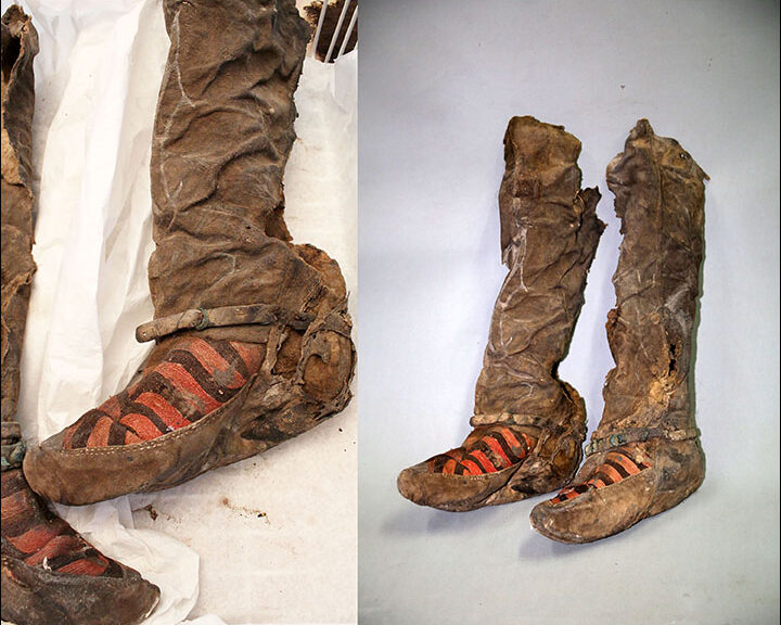 Ancient mummy 'with 1,100 year old Adidas boots' died after she was struck on the head